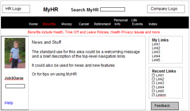 Redesigned Home Page emphasizing categories